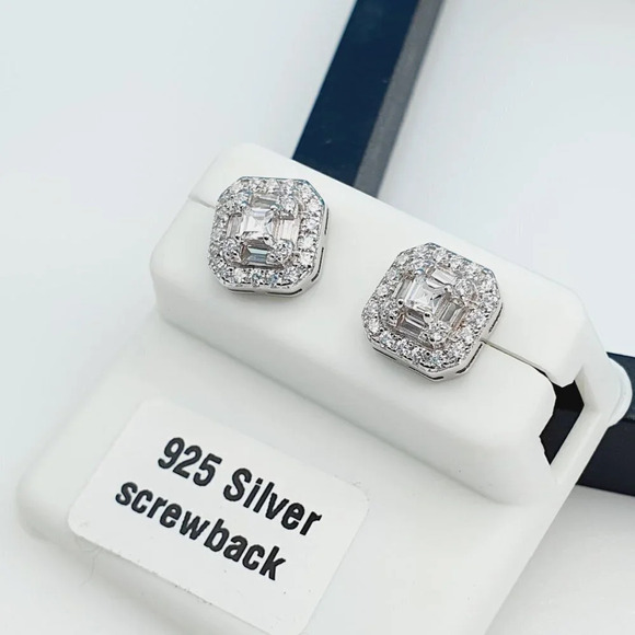 "925 Sterling Silver Cubic Zirconia Earrings, UU1P6A6101 - Picture 5 of 10